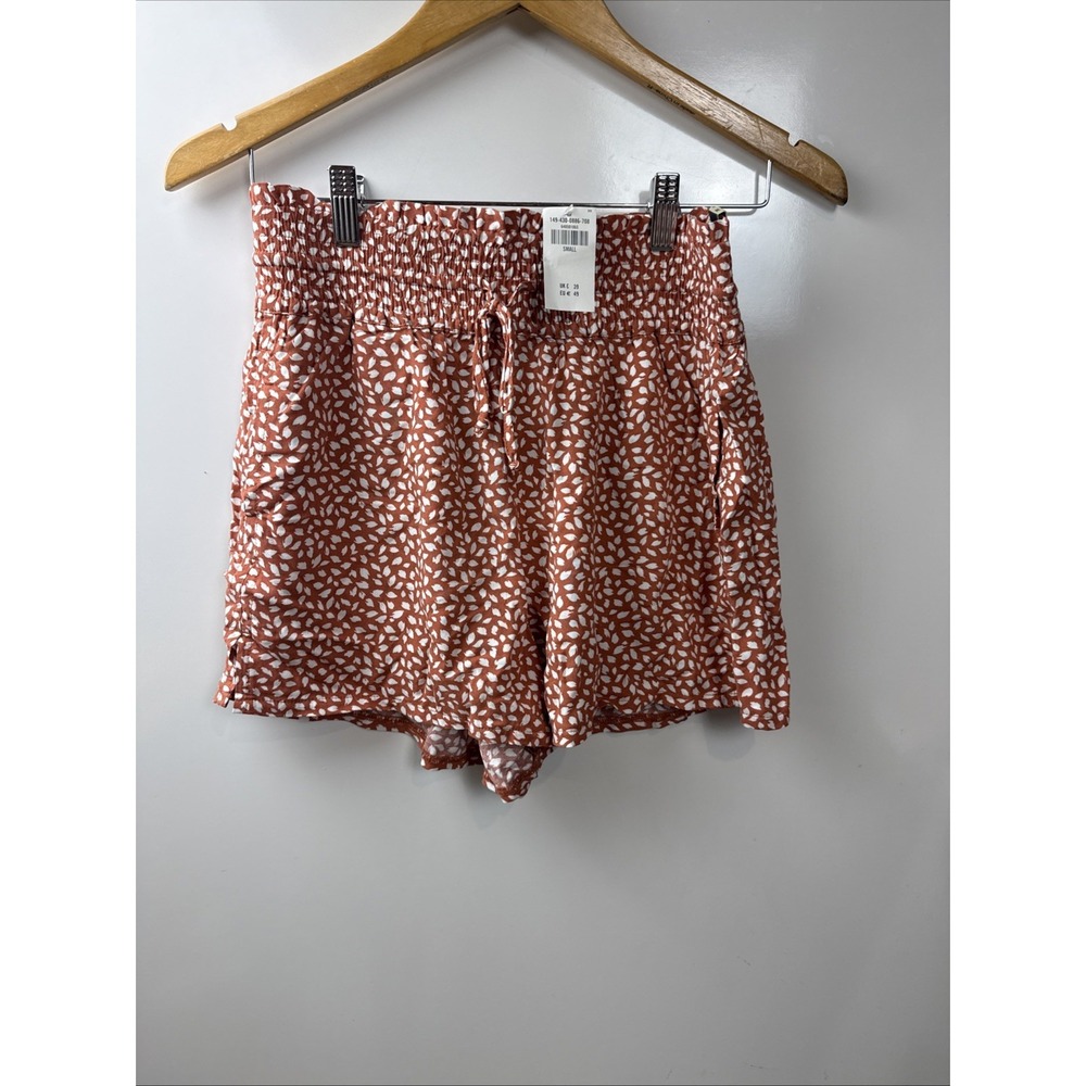 Abercrombie And Fitch Shorts Womens Small Orange  Floral Print High Rise Casual